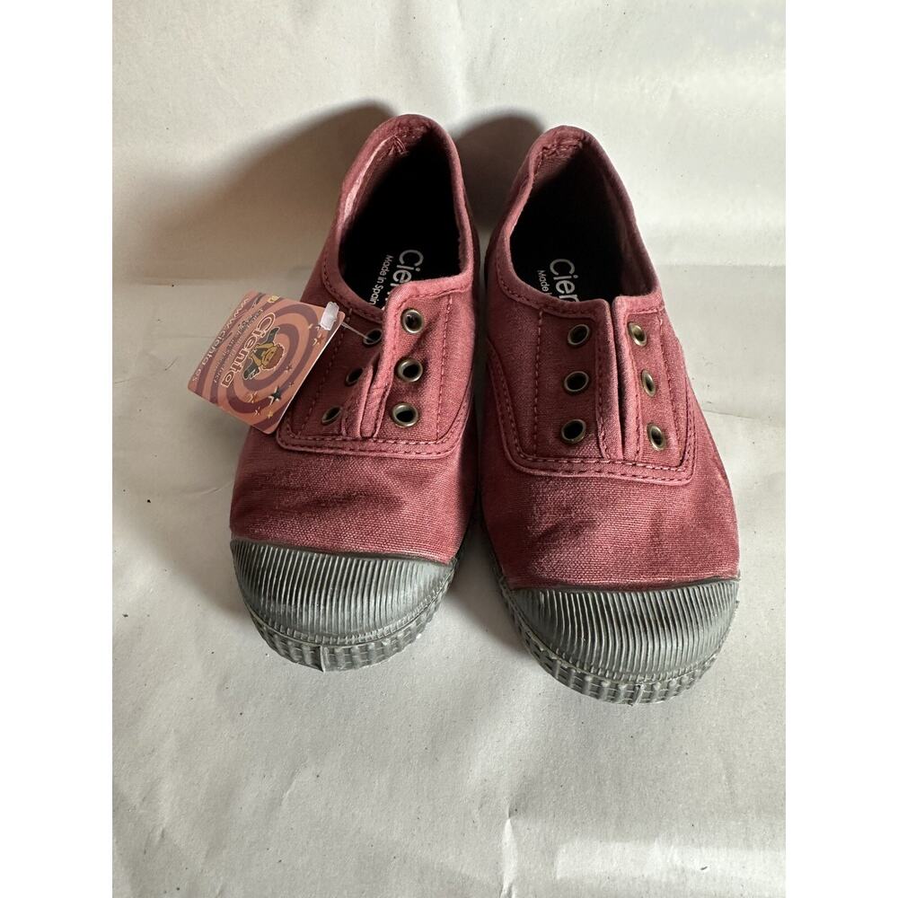 NIB Cienta Slip On Laceless Maroon Shoes Unisex Kid Size 31/13 Run Walking